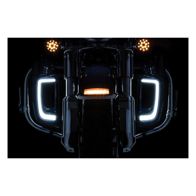 Kuryakyn Tracer LED Lighting for Fairing Lower Grill Chrome – 2014–2019 FLHTCU; 2015–2016 FLHTCUL…