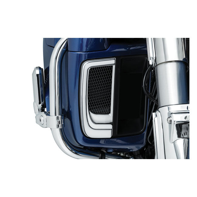Kuryakyn Tracer LED Lighting for Fairing Lower Grill Chrome – 2014–2019 FLHTCU; 2015–2016 FLHTCUL…