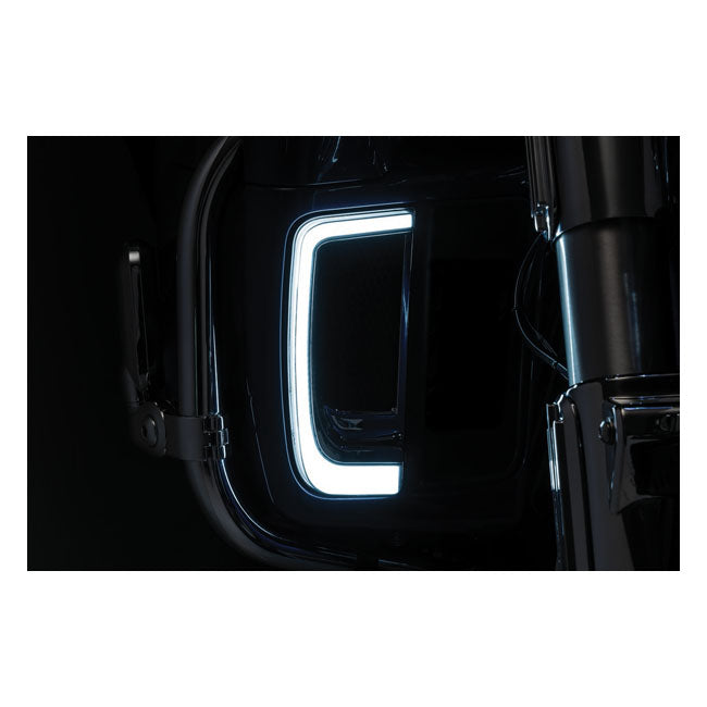 Kuryakyn Tracer LED Lighting for Fairing Lower Grill Chrome – 2014–2019 FLHTCU; 2015–2016 FLHTCUL…