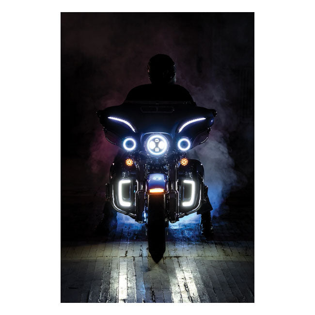 Kuryakyn Tracer LED Lighting for Fairing Lower Grill Chrome – 2014–2019 FLHTCU; 2015–2016 FLHTCUL…