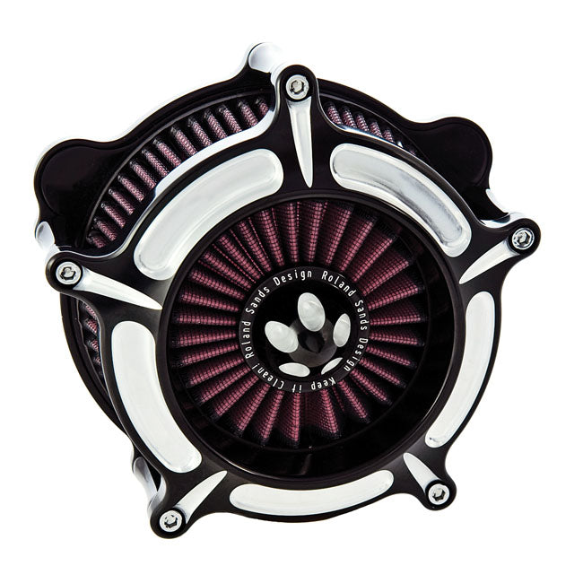 Roland Sands Design Contrast Cut Turbine Air Cleaner for Various Various Harley-Davidson Motorcycles (See Fitment List)