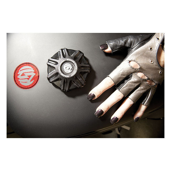 RSD Tech Gas Cap Black Ops for 96-20 H-D With Screw-In Gas Caps