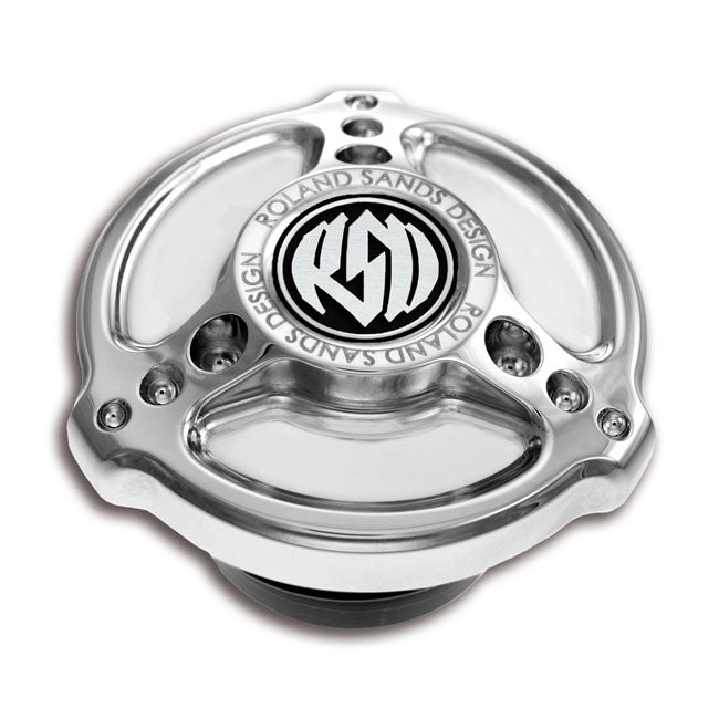 RSD Tracker Gas Cap Chrome for 96-20 H-D With Screw-In Gas Caps