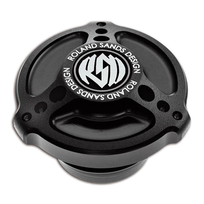 RSD Tracker Gas Cap Black Ops for 96-20 H-D With Screw-In Gas Caps