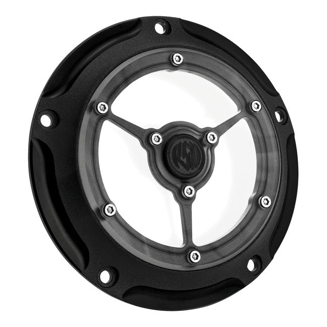 Roland Sands Design Black Ops Clarity Derby Cover for Various Various Harley-Davidson Motorcycles (See Fitment List)