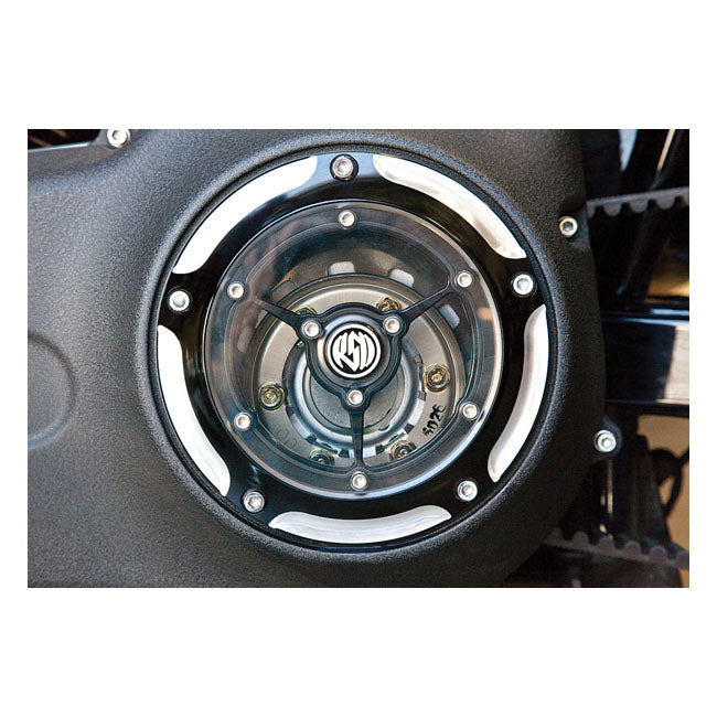 Roland Sands Design Contrast Cut Clarity Derby Cover for Various Various Harley-Davidson Motorcycles (See Fitment List)