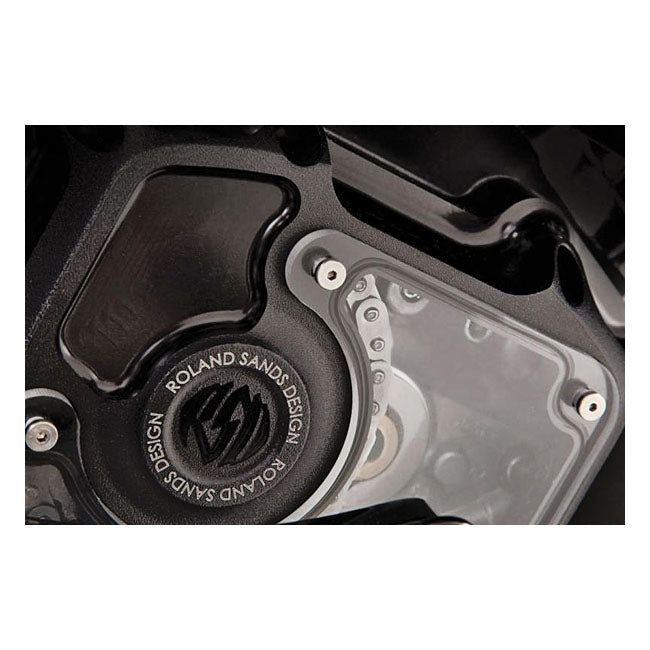 Roland Sands Design Black Ops Clarity Cam Cover for 2000-2017 Harley-Davidson Softail and 2001-2017 Harley-Davidson Dyna