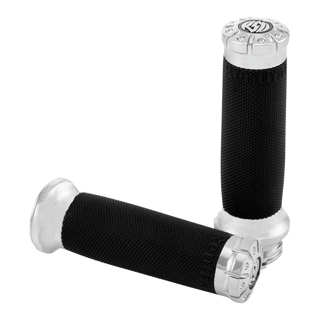 RSD CHRONO GRIPS CHROME 74-21 H-D with single or dual throttle cables (excl. Street)