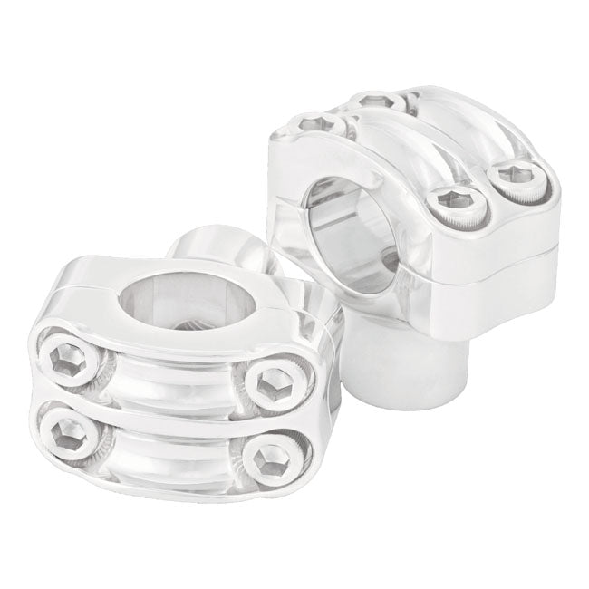 Roland Sands Design Chrome 1 1/2 in. 4-Bolt Nostalgia Risers