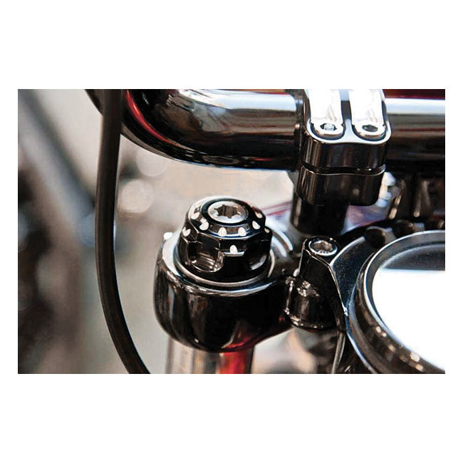 RSD 49mm Fork Preload Adjuster for 02-17 H-D With 49mm Fork Tubes (Excl. Air Assist; Cartridge Forks And V-Rod)