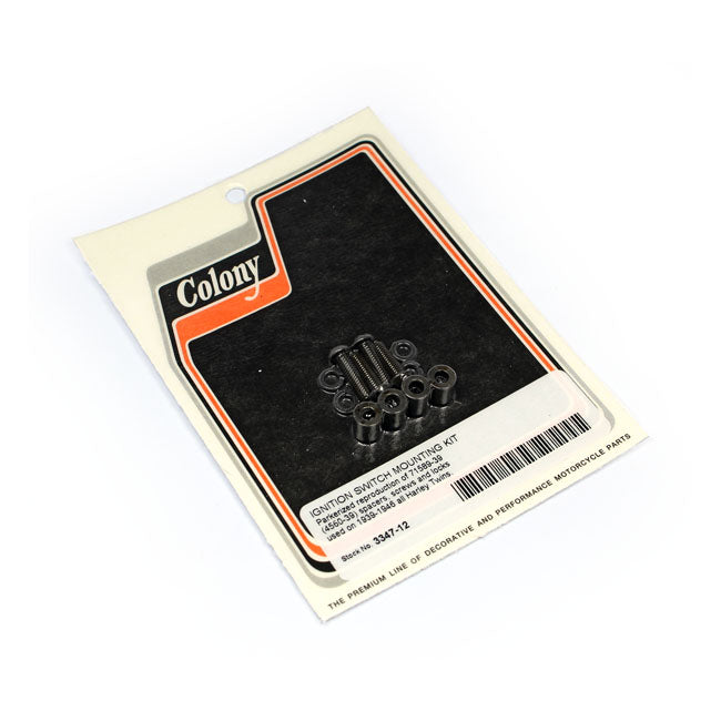 Colony Ignition Switch Mount Kit. Black – 1939–1946 All H-D V-Twin