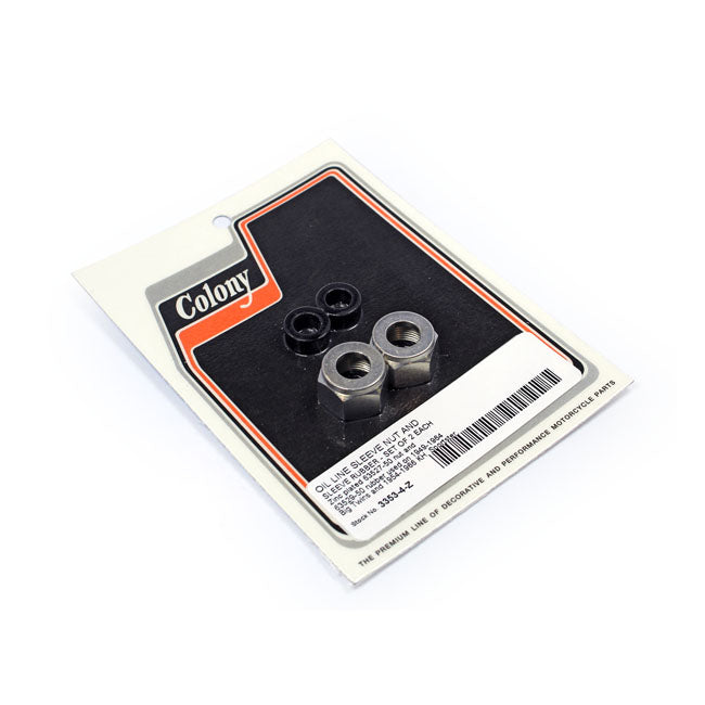 Colony Oil Line Sleeve and Nut Kit – 1949–1964 FL: Oil Filter Oil Line 54-E61…