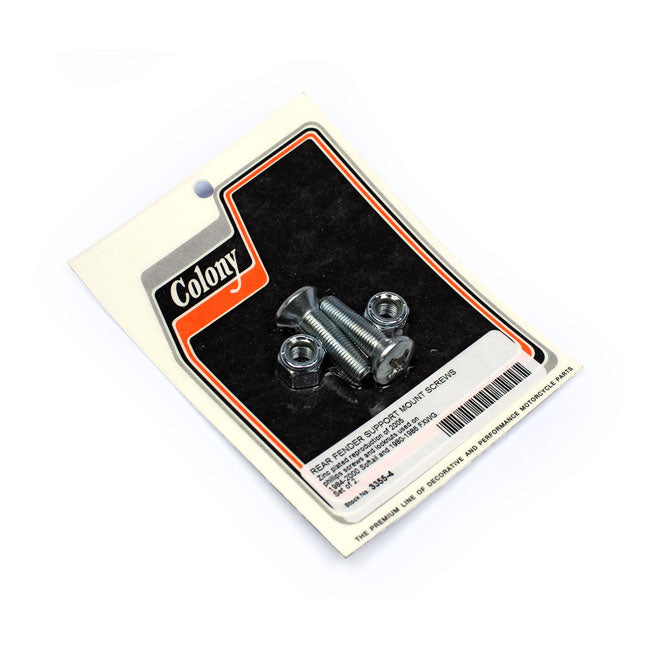 Colony Rear Fender Support Mount Screw Set. Zinc – 1984–2000 Softail; 1980–1986 FXWG