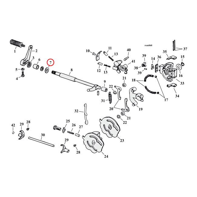 MCS Thrust Washer, Shifter Shaft – 1977–1990 XL Sportster
