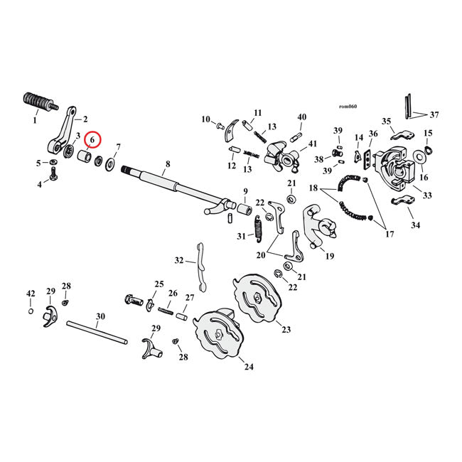 MCS Bushing, Shifter Shaft – Seat Bar: 1954–1956 K; KH; 1957–1970 XL.…