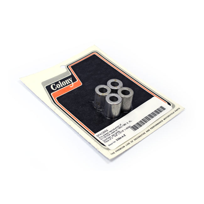 Colony Gas Tank Spacer Set (4) Zinc – 1952–1981 K; XL Sportster; Sportster