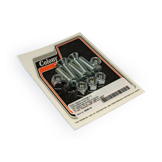 Colony Rear Brake Rotor Bolt Kit. Zinc – 1981–1984 FL; 1979–1991 FX; XL…