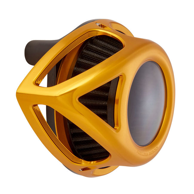 Arlen Ness Clear Tear Air Cleaner Assembly. Gold – CV Carb: 1999–2006 Twin Cam; Delphi…