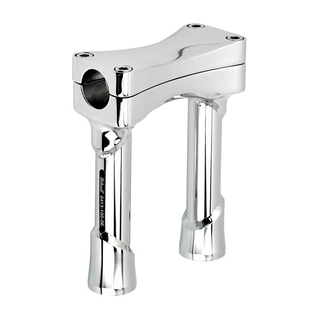 Biltwell Murdock O/S straight risers 6" chrome 1 1/8" handlebars