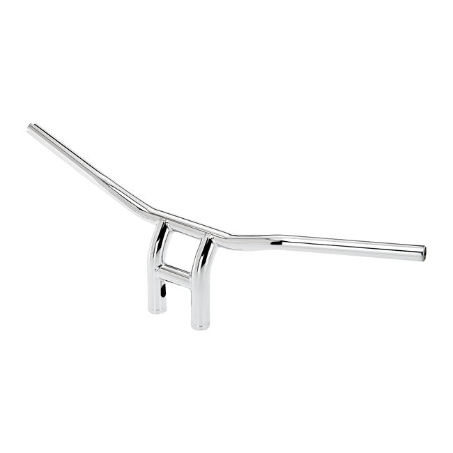 Biltwell Tyson XL pullback handlebar 8" chrome TBW 08-23 H-D e-throttle with 3-1/2" mount bolt spacing