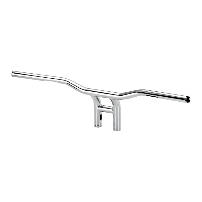 Biltwell Tyson XL pullback handlebar 8" chrome TBW 08-23 H-D e-throttle with 3-1/2" mount bolt spacing