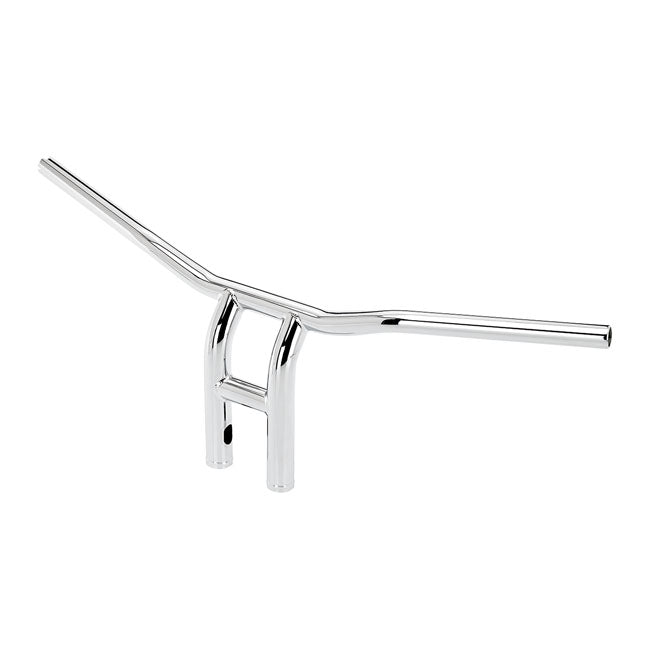 Biltwell Tyson XL pullback handlebar 10" chrome TBW 08-23 H-D e-throttle with 3-1/2" mount bolt spacing