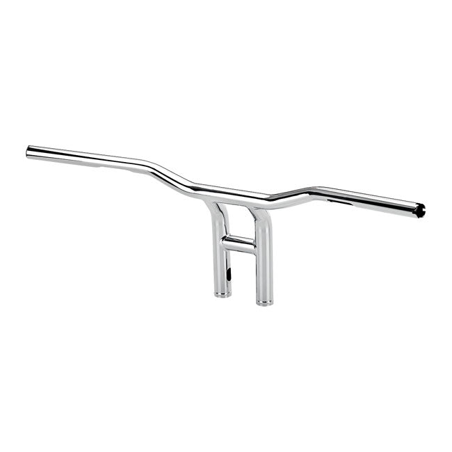 Biltwell Tyson XL pullback handlebar 10" chrome TBW 08-23 H-D e-throttle with 3-1/2" mount bolt spacing