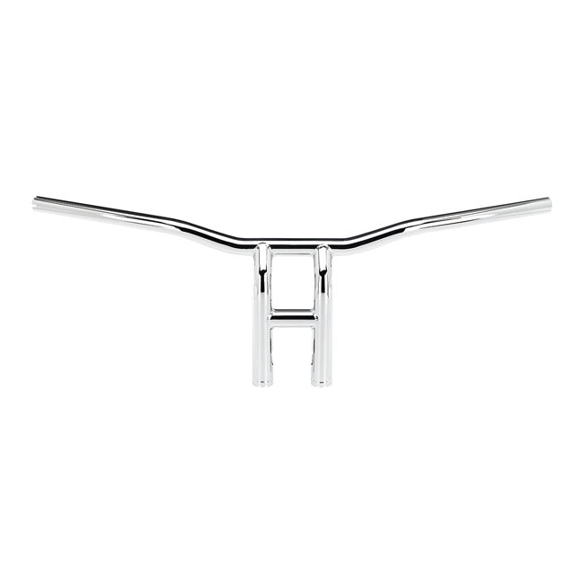 Biltwell Tyson XL pullback handlebar 10" chrome TBW 08-23 H-D e-throttle with 3-1/2" mount bolt spacing
