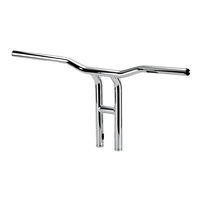 Biltwell Tyson XL pullback handlebar 14" chrome TBW 08-23 H-D e-throttle with 3-1/2" mount bolt spacing