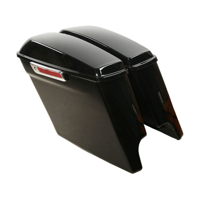 MCS 5" Down Extended Saddlebag Set. Black – 2014–2025 FLT/Touring