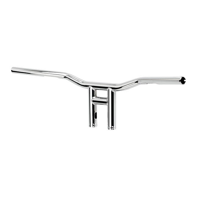 Biltwell Tyson XL handlebar 8" chrome 08-23 H-D e-throttle with 3-1/2" mount bolt spacing