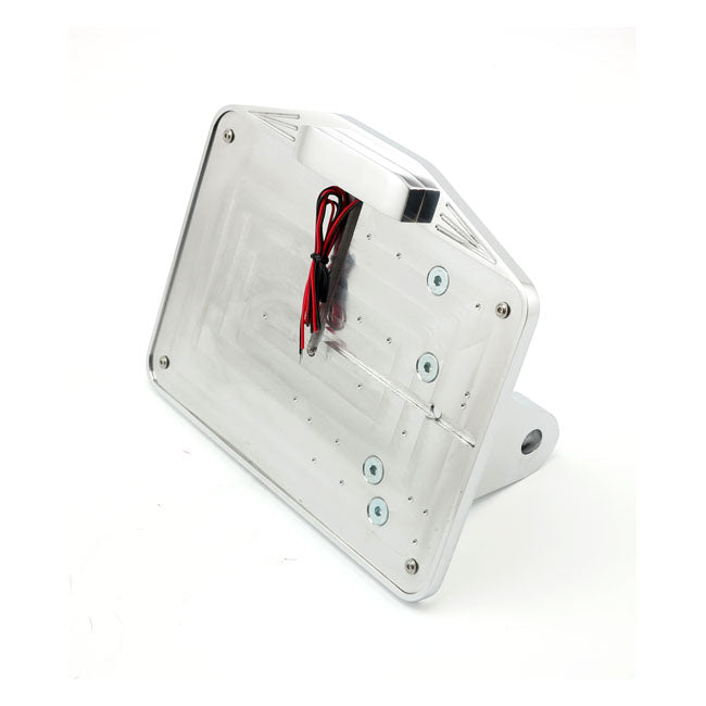 CPV Dyna Shock Mount License Plate Bracket Kit EU. Polished – 1991–2017 Dyna. Shock Mount