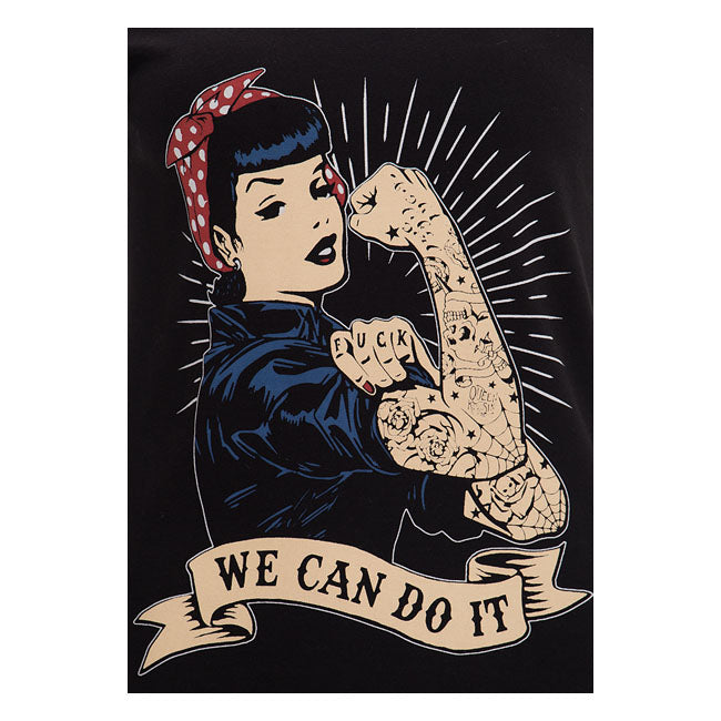 King Kerosin Queen Kerosin We CAN Do It T-Shirt Black – S