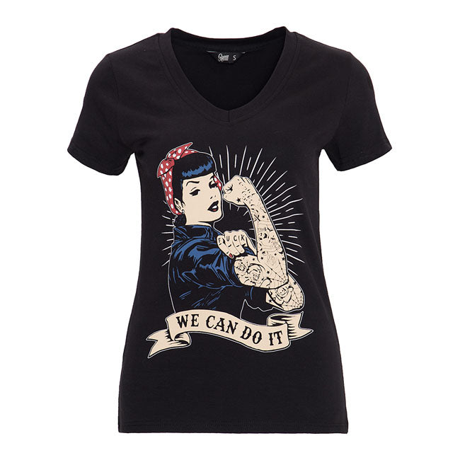 King Kerosin Queen Kerosin We CAN Do It T-Shirt Black – S