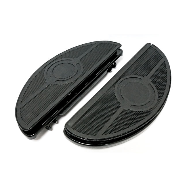 MCS Oval Early Style Floorboards. with Dampers. Black – 1986–2017 FL Softail; 2012–2016 Dyna Fld…