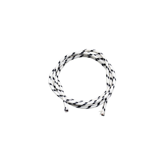 MCS Classic Cloth Covered Wiring, 25ft. Roll. White/Black