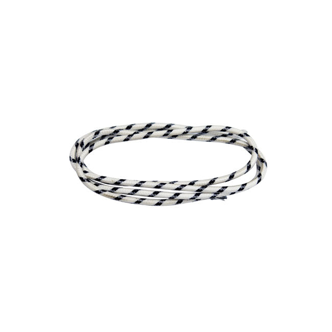 MCS Classic Cloth Covered Wiring, 25ft. Roll. White/Black