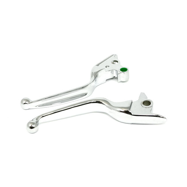 MCS Handlebar Lever Kit, Wide Blade, Chrome – Cable Operated - 2018–2024 Softail