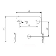 Zieger Under Fender License Plate Bracket Kit. X-Line3 – Universal