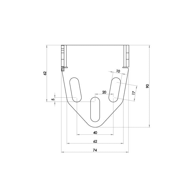 Zieger Under Fender License Plate Bracket Kit. X-Line5 – Universal