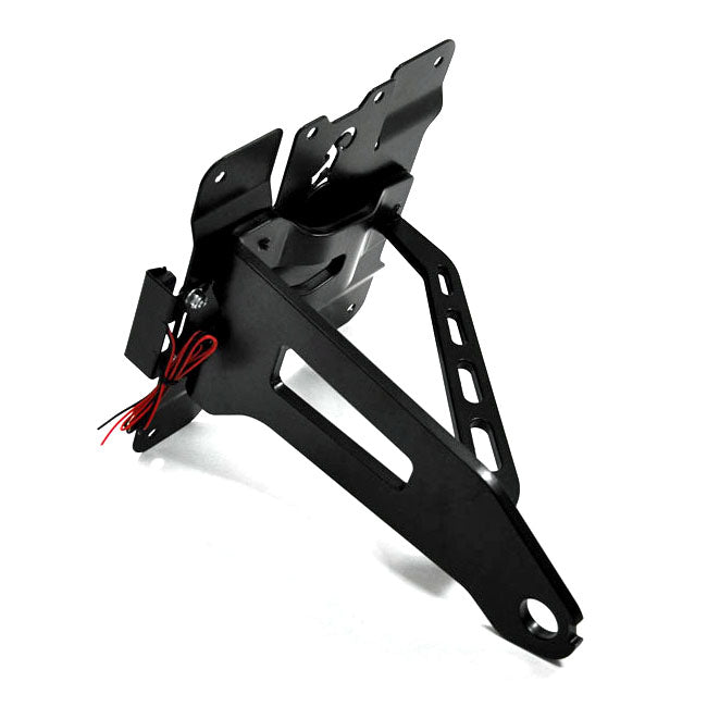 Zieger Side Mount License Plate Bracket Kit. Black – 1984–2007 Softail