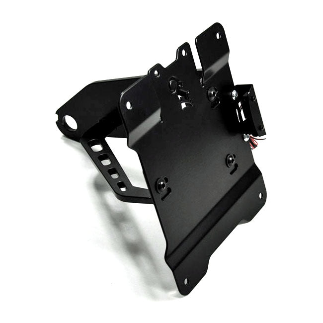 Zieger Side Mount License Plate Bracket Kit. Black – 1984–2007 Softail