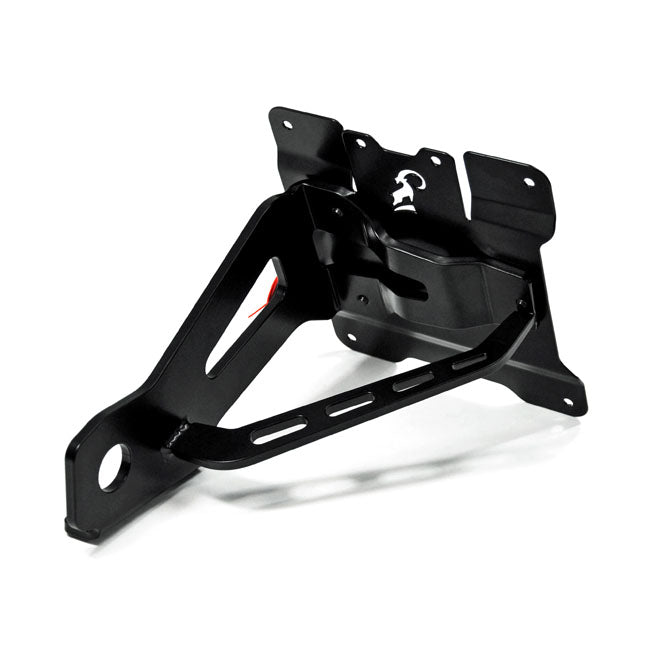 Zieger Side Mount License Plate Bracket Kit. Black – 2008–2017 Softail