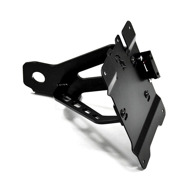 Zieger Side Mount License Plate Bracket Kit. Black – 2008–2017 Softail