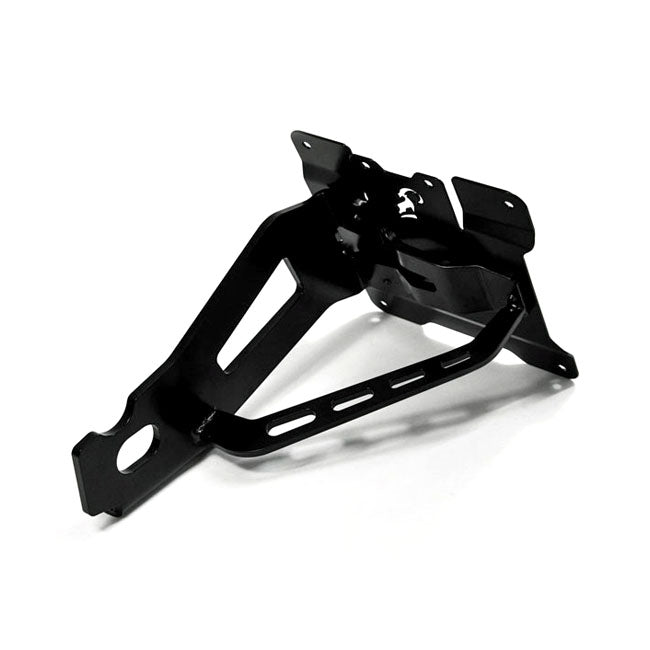 Zieger Side Mount License Plate Bracket Kit. Black – 2004–2022 XL Sportster