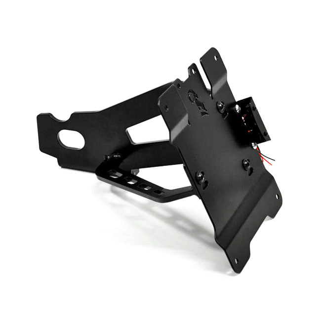 Zieger Side Mount License Plate Bracket Kit. Black – 2004–2022 XL Sportster