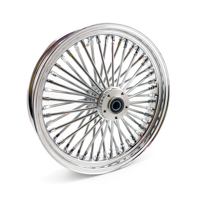 MCS Radial 48 Fat Spoke Front Wheel 3.50 X 18 SF Chrome – 2004–2005 FXDWG