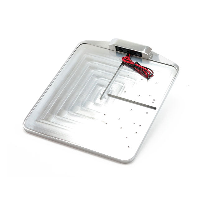 licence plate holder only w/LED large light DE, polished