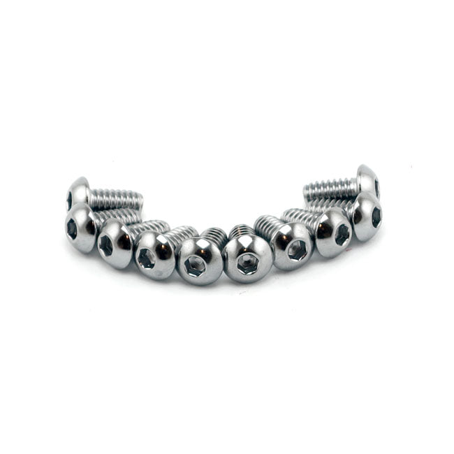 Colony 1/4-20 X 1/2 Button Head Allen Bolts Chrome