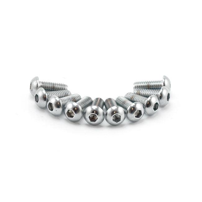 Colony 8mm X 20mm Button Head Allen Bolts Chrome